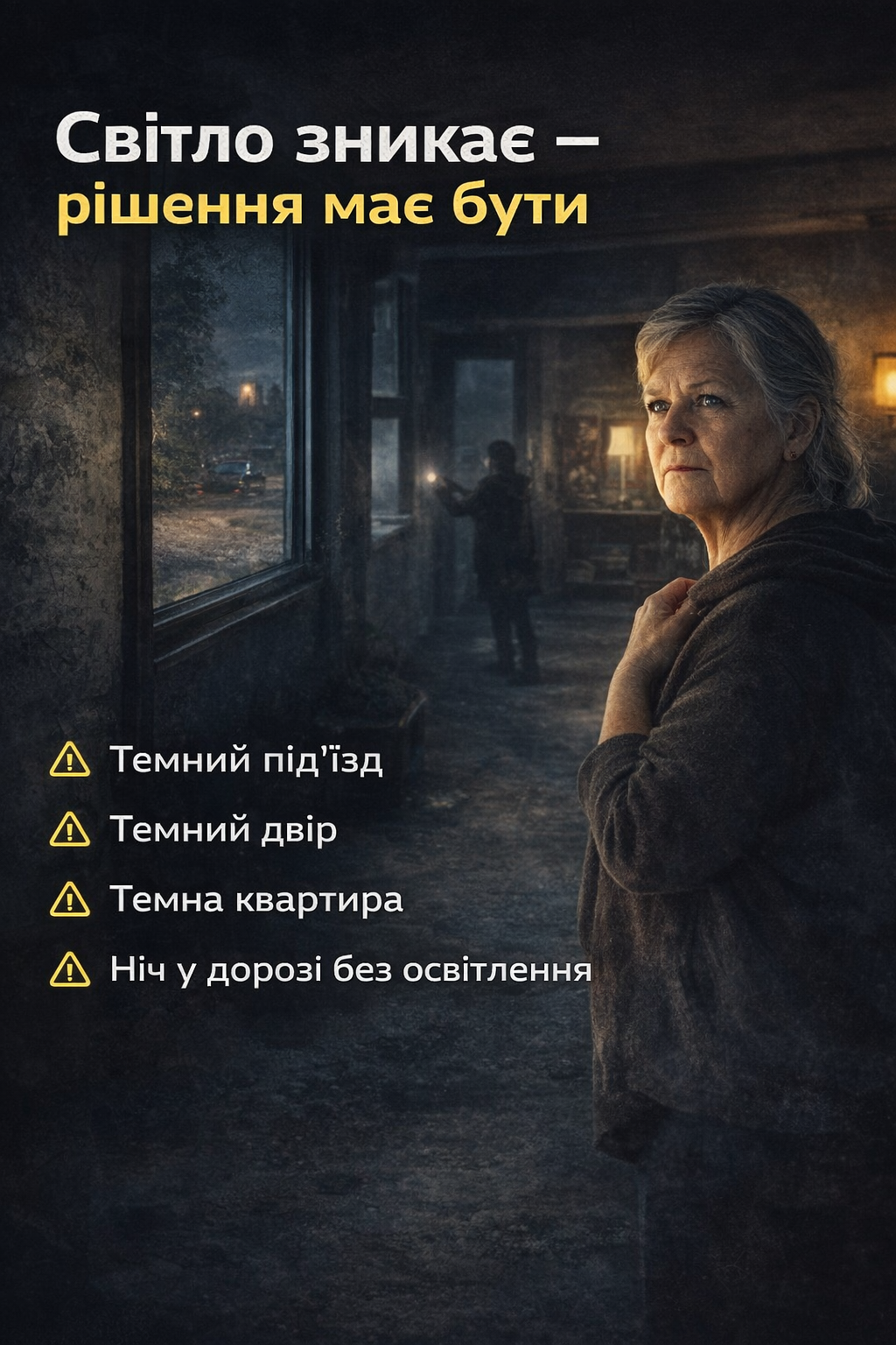 Проблема: темрява і відсутність освітлення